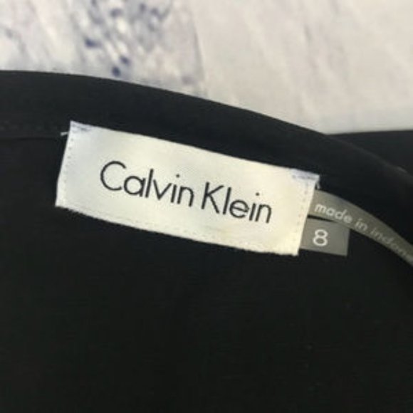 Calvin Klein Black Gold Studded Shift Dress Size 8 - Picture 8 of 8